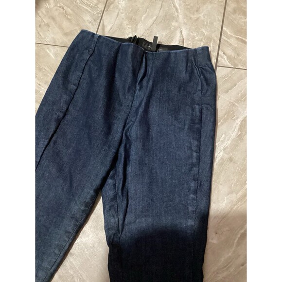 Rag & Bone Chambray Elastic Waist Tapered Trousers 6 - Picture 3 of 5